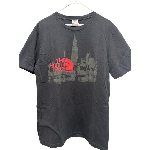 The North Face Chicago Skyline Tee Mens Medium Black Streetwear Citycore Graphic - Picture 1 of 4